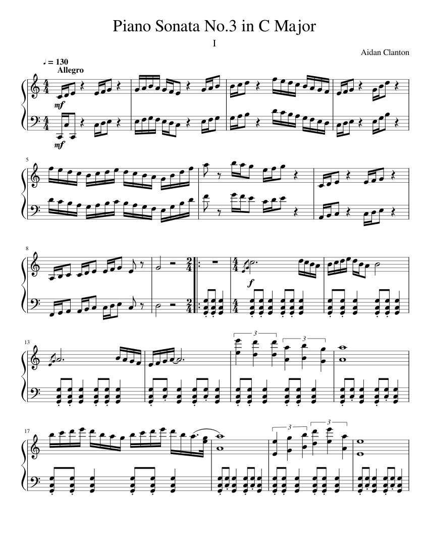 Piano Sonata No.3 in C Major; I - Allegro