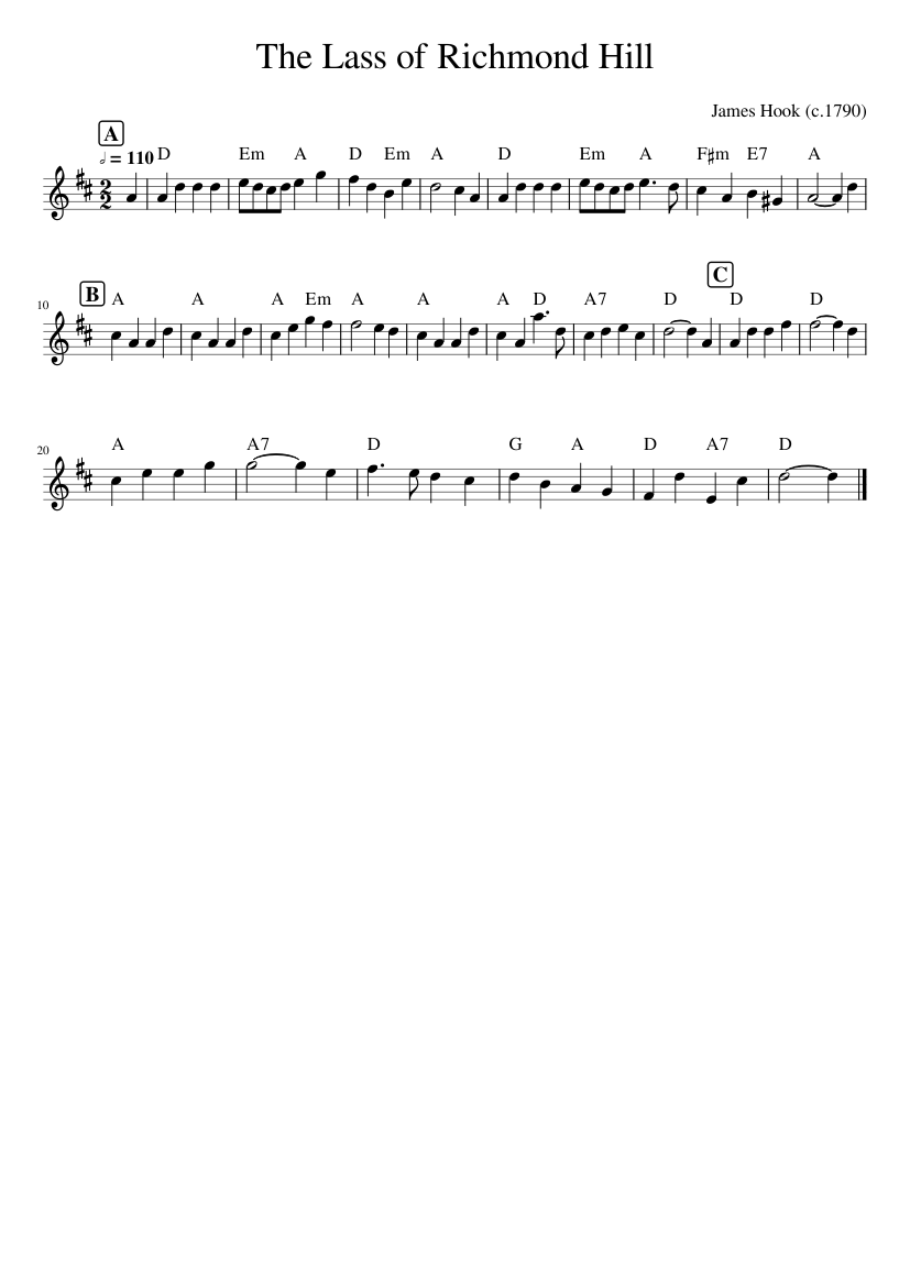 The Lass of Richmond Hill