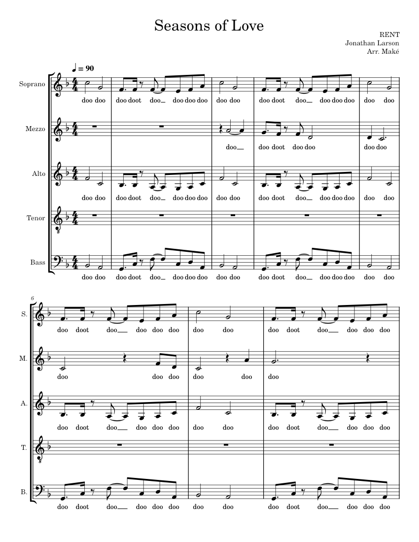 Seasons of Love from Rent Sheet Music Piano Vocal NEW Jonathan Larson 000351452 