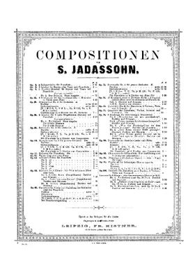 Jadassohn, Salomon (1831 - 1902) sheet music | Play, print, and download in  PDF or MIDI sheet music on Musescore.com