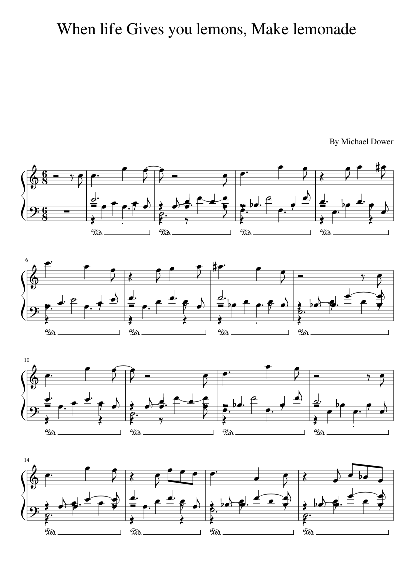 When life gives you lemons, make lemonade Sheet music for Piano (Solo