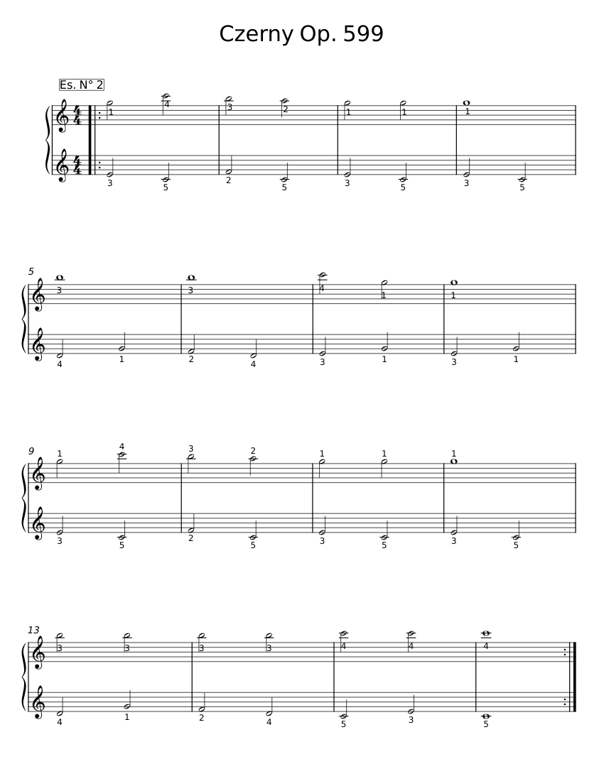 Czerny Op. 599 Sheet music for Piano (Solo) Easy | Musescore.com