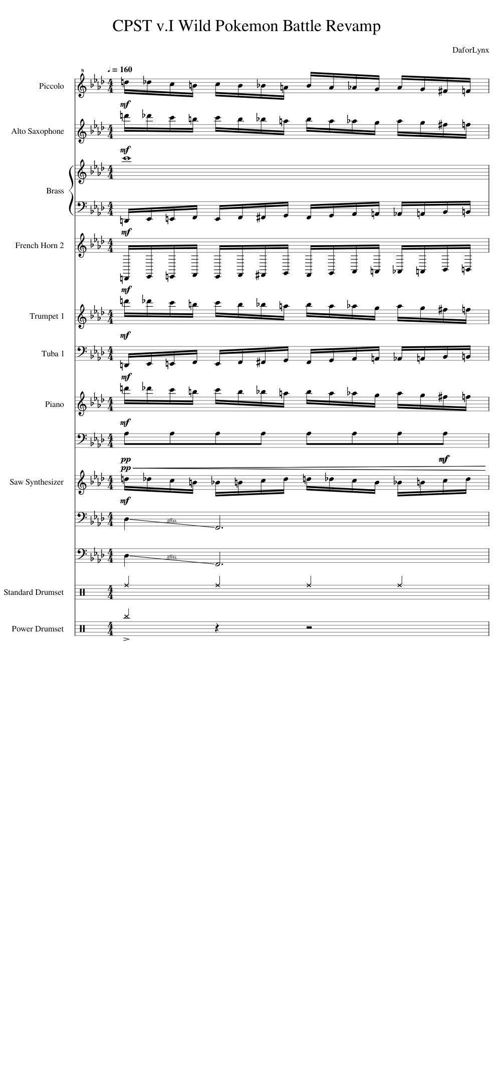 Wild Pokemon Battle (CPST) Revamped (Reupload) Sheet music for Piano ...