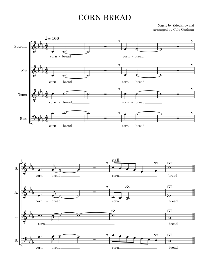 Cornbread Tag Cornbread Tag – Roman King Cornbread Tag Sheet music for Bass guitar ...