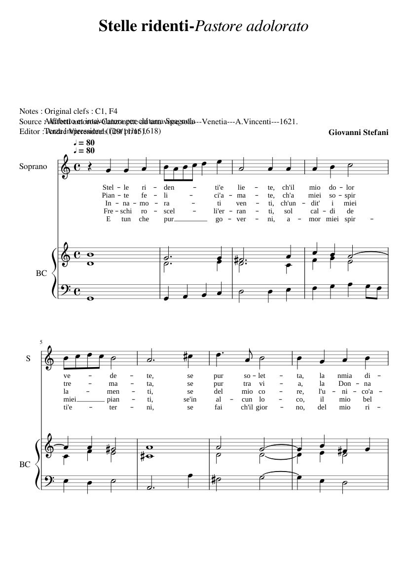 Stelle ridenti - Pastore adolorato