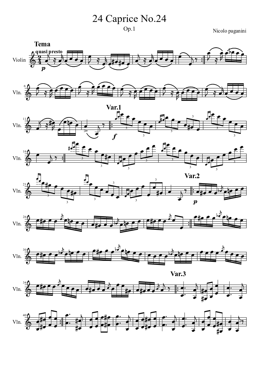 Каприс паганини ноты. Nicolo Paganini „Caprice no. 24”. Паганини каприз 24 Ноты для скрипки. Никколо Паганини каприз 24 Ноты для скрипки. Каприс 24 Никколо Паганини Ноты.