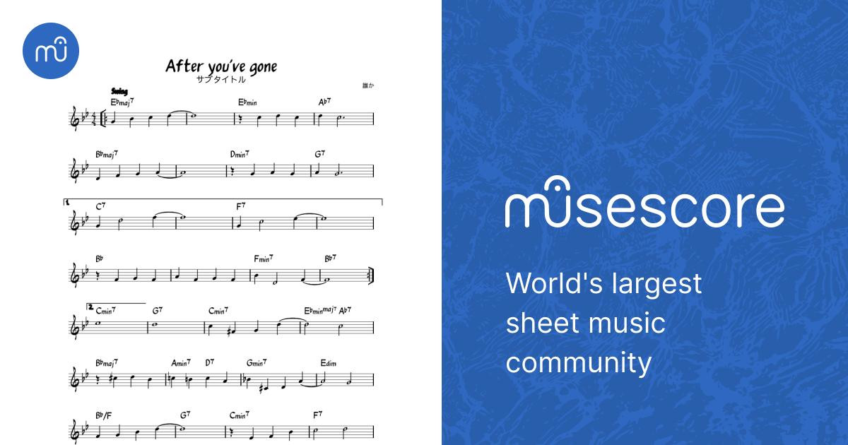 After you've gone in C Sheet music for Piano (Solo) Easy