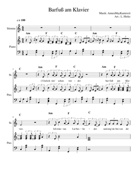 Barfuss Am Klavier Sheet Music Free Download In Pdf Or Midi On Musescore Com
