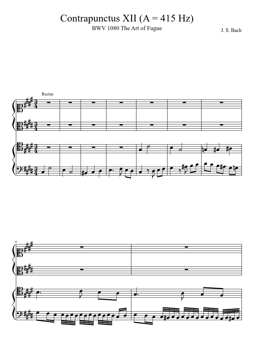 Die Kunst der Fuge BWV 1080