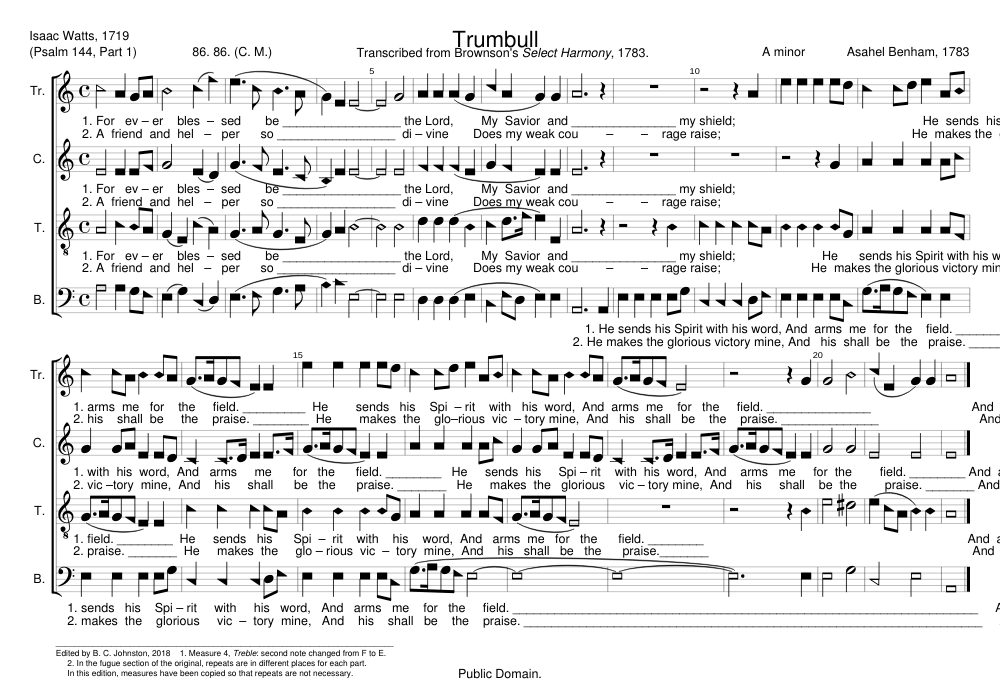 Trumbull - Asahel Benham