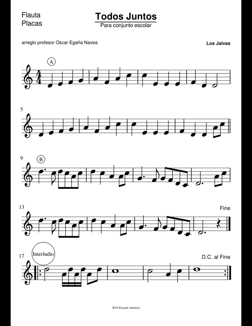 Todos Juntos (Los Jaivas) Sheet Music For Piano (Solo) Easy | Musescore.com