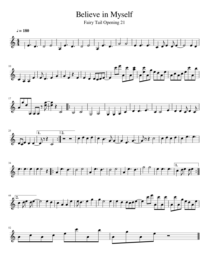 Believe In Myself Sheet music for Violin (Solo) | Musescore.com