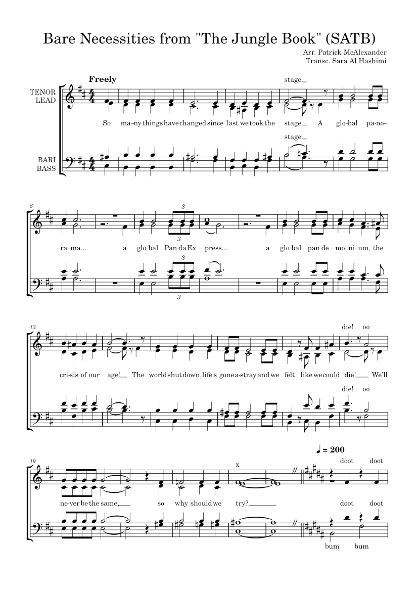 The Bare Necessities From The Jungle Book SATB Sheet Music For the-bare-necessities-from-the-jungle-book-satb-sheet-music-for