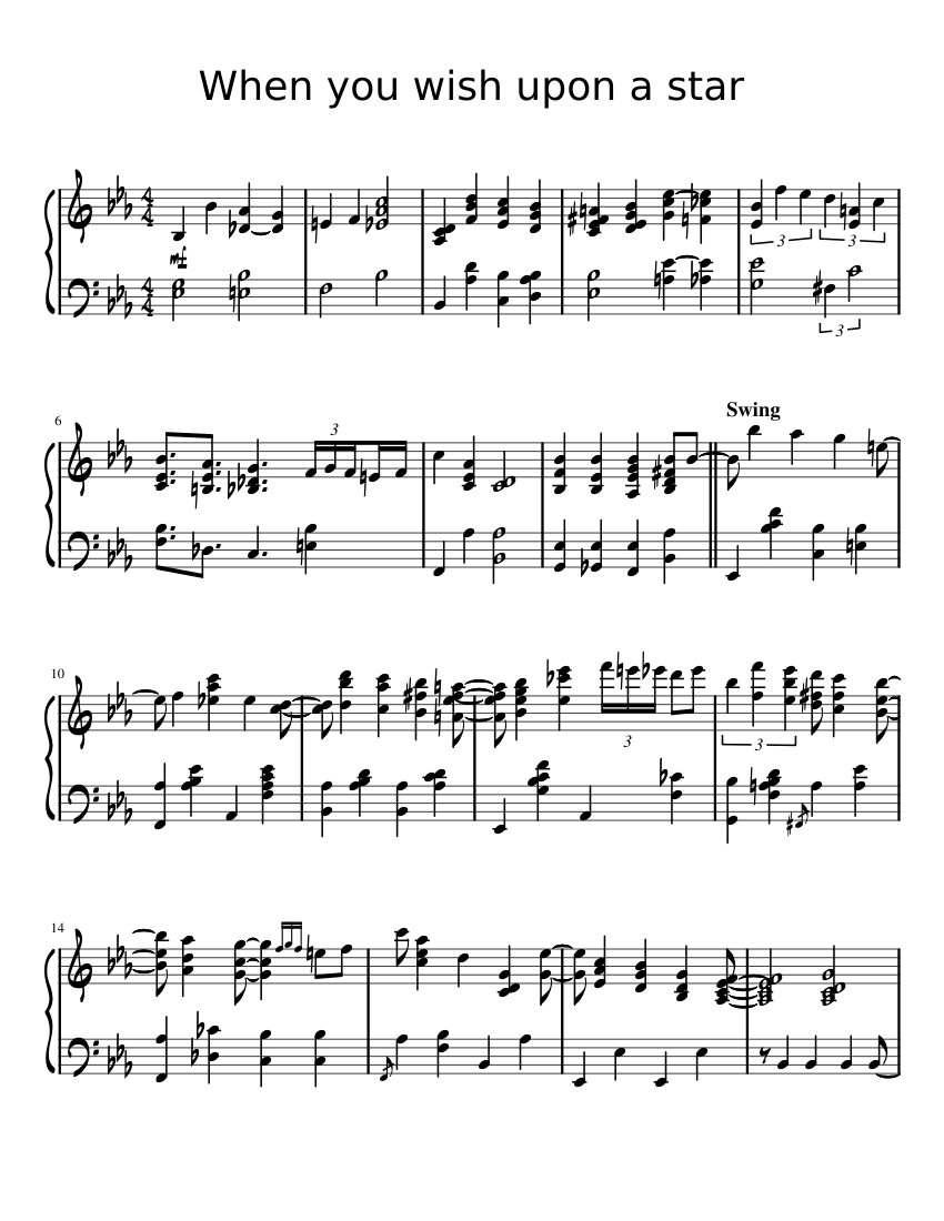 When you wish upon a star by Jonny May piano tutorial