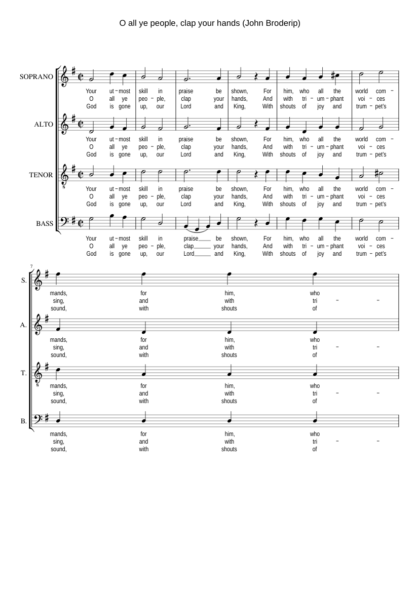 O all ye people clap your hands