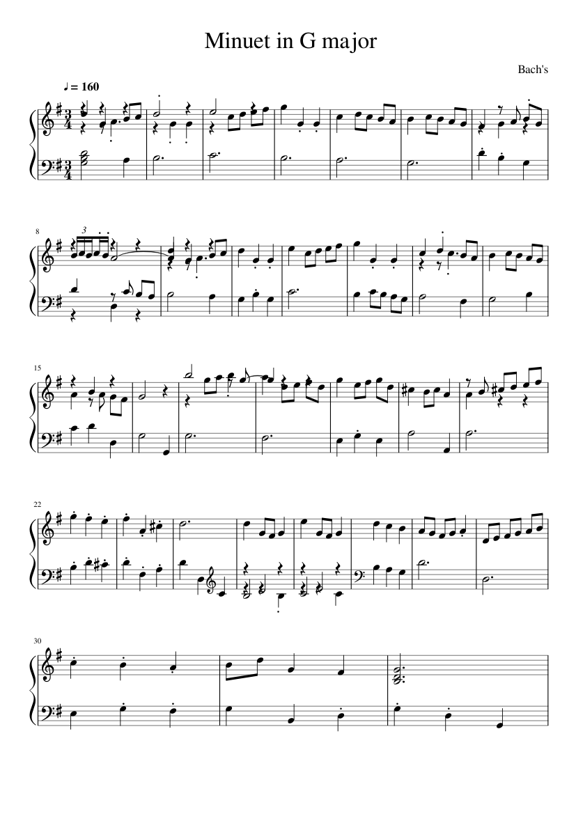 3 Minuets BWV 841-843