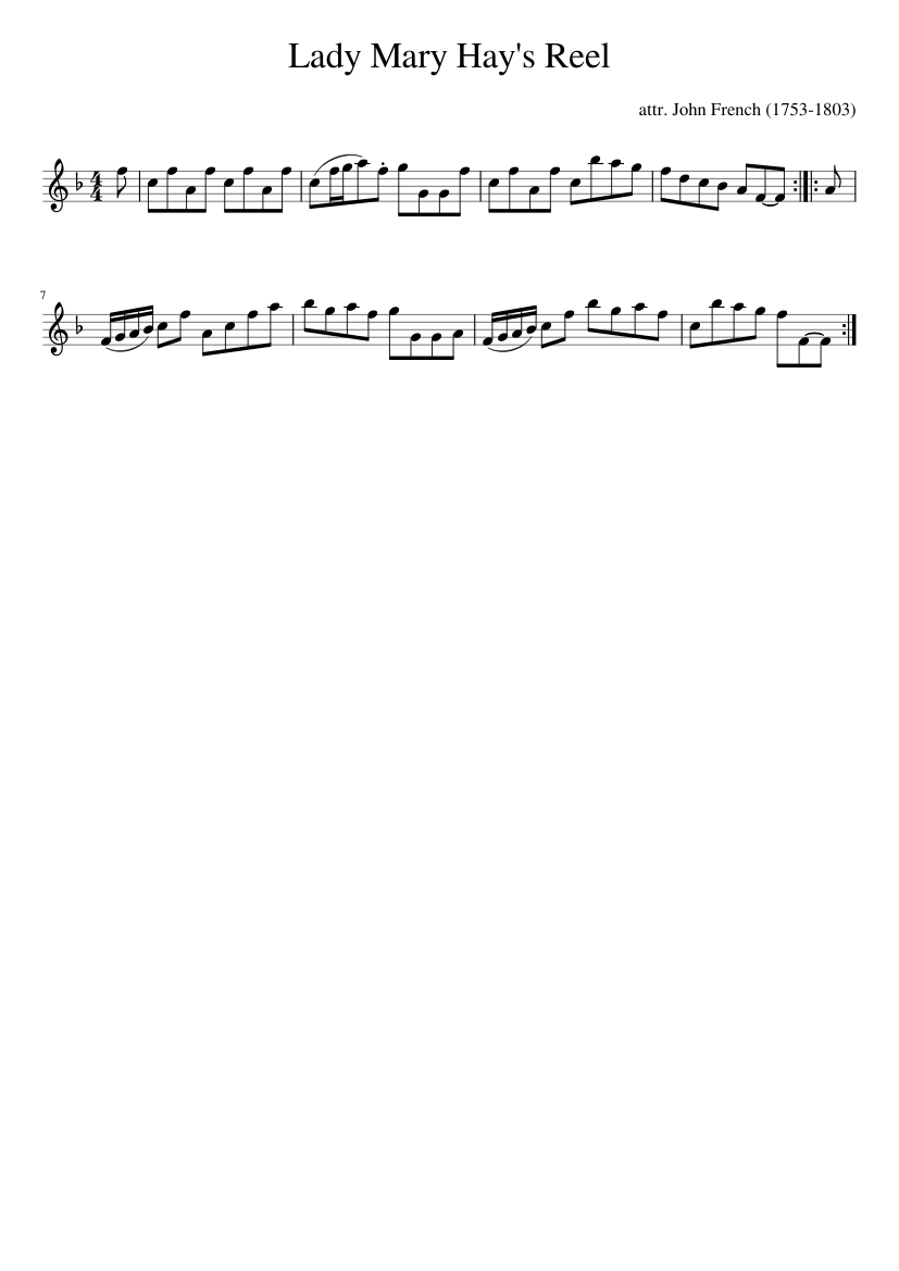 Lady Mary Hay's Reel