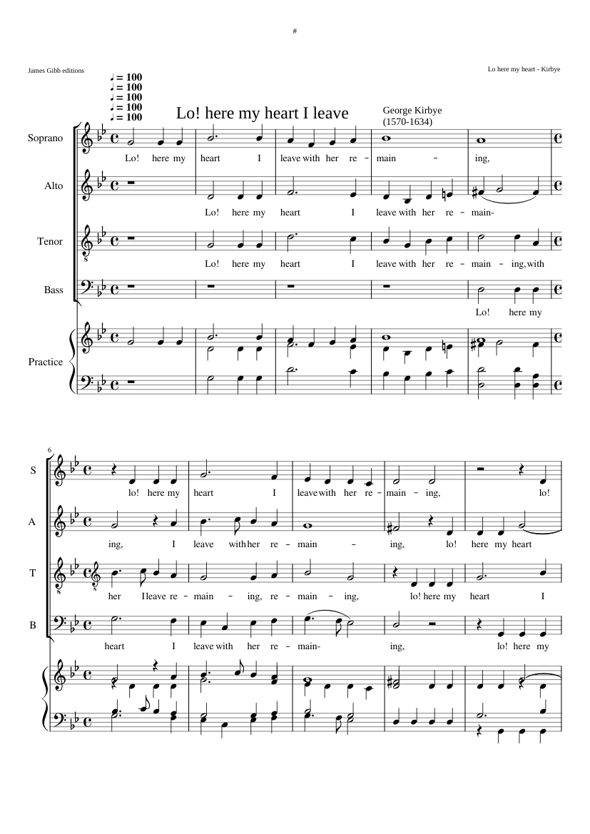 Lo! here my heart I leave