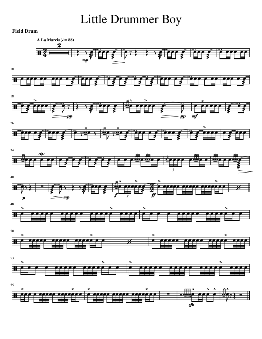 Little Drummer Boy Sheet music para saLittle Drummer Boy Sheet music para sa  