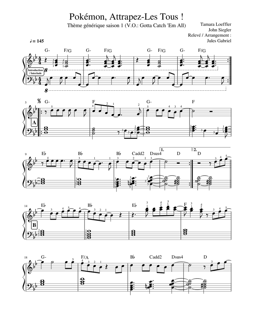 Pokemon Attrapez Les Tous Piano Sheet Music For Piano Solo Musescore Com Dreams are made of these! pokemon attrapez les tous piano sheet