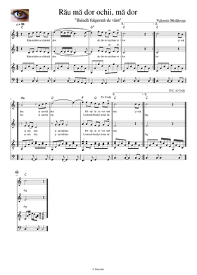 Rau ma dor ochii ma dor by Stefania Iacob free sheet music | Download PDF  or print on Musescore.com