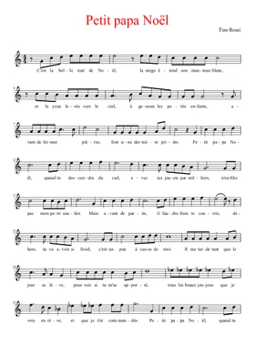 petit papa noël by Tino Rossi free sheet music | Download PDF or print on  Musescore.com