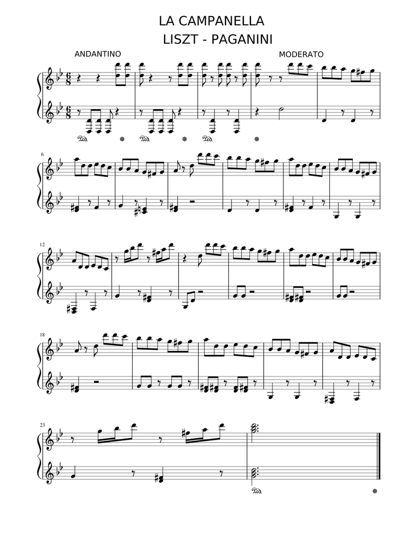 La campanella EASY version (Flowkey) Sheet music for Piano (Solo) |  Musescore.com