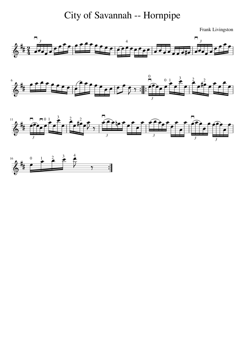 City of Savannah -- Hornpipe