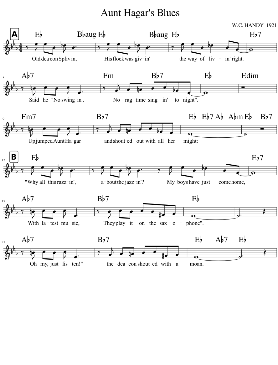 Aunt Hagar's Blues