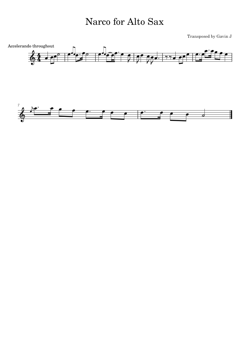 Narcos Sheet music for Piano, Trombone, Mellophone, Flute & more