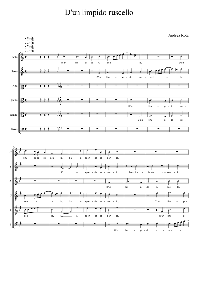 D'un limpido ruscello