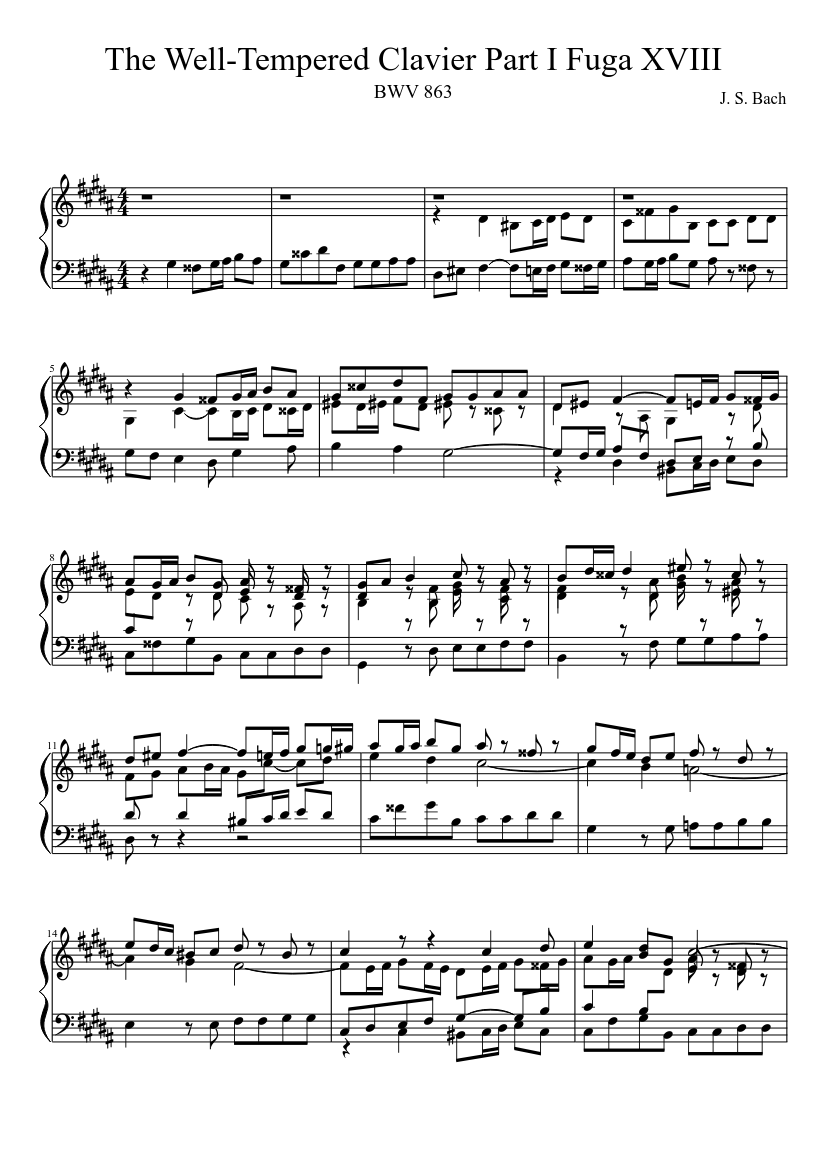 Prelude and Fugue in G-sharp minor BWV 863
