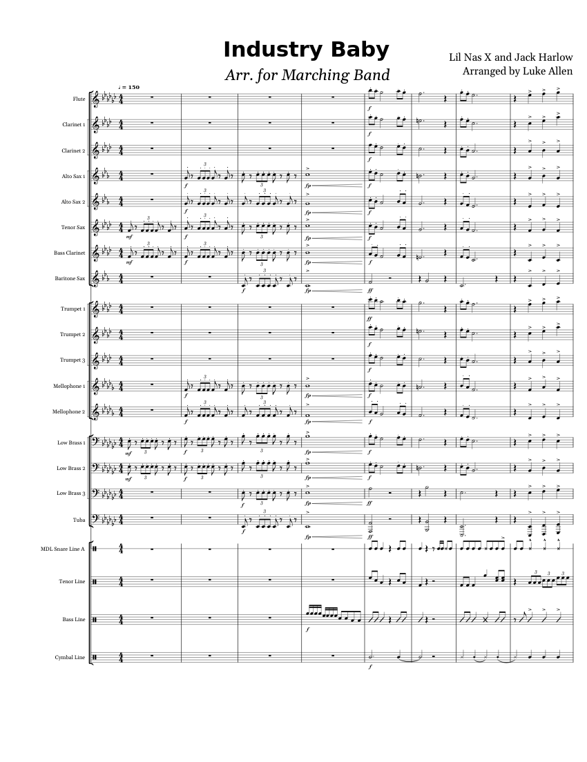 Industry Baby Lil Nas X Industry Baby Sheet music for Trombone
