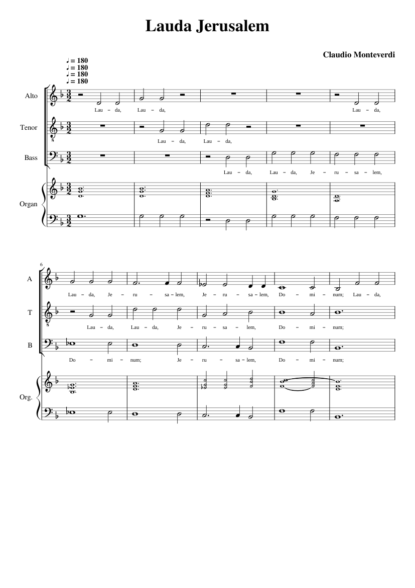 Lauda Jerusalem Dominum