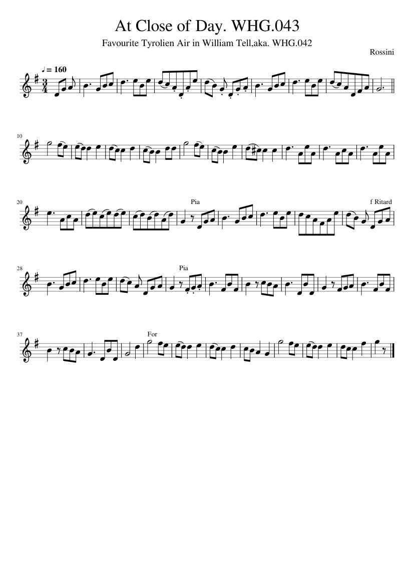 At Close of Day. WHG.043