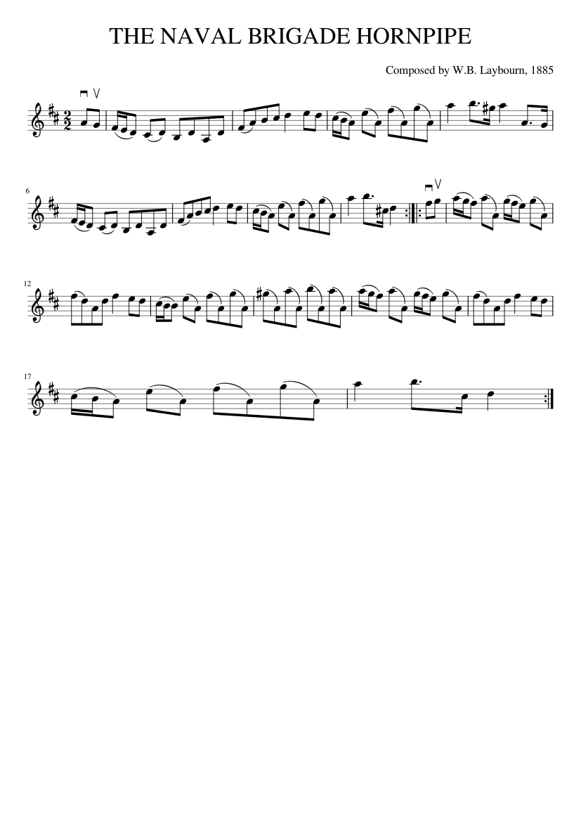 THE NAVAL BRIGADE HORNPIPE