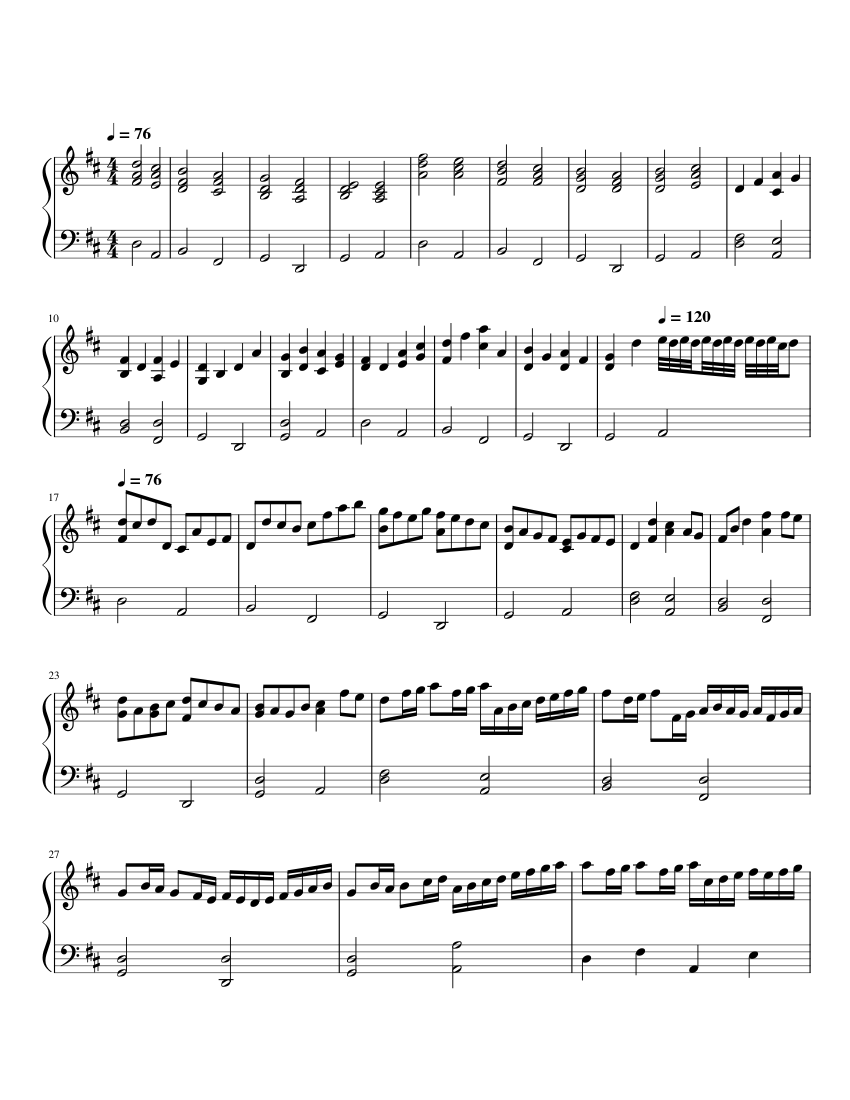 Canon in D Major Sheet music for Piano (Solo) | Musescore.com