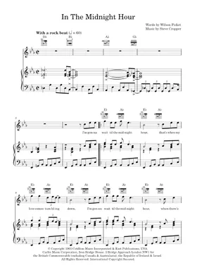 Free In The Midnight Hour by Wilson Pickett sheet music | Download PDF or  print on Musescore.com