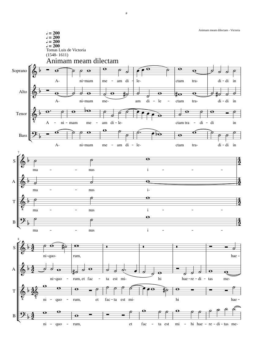 Animam meam dilectam