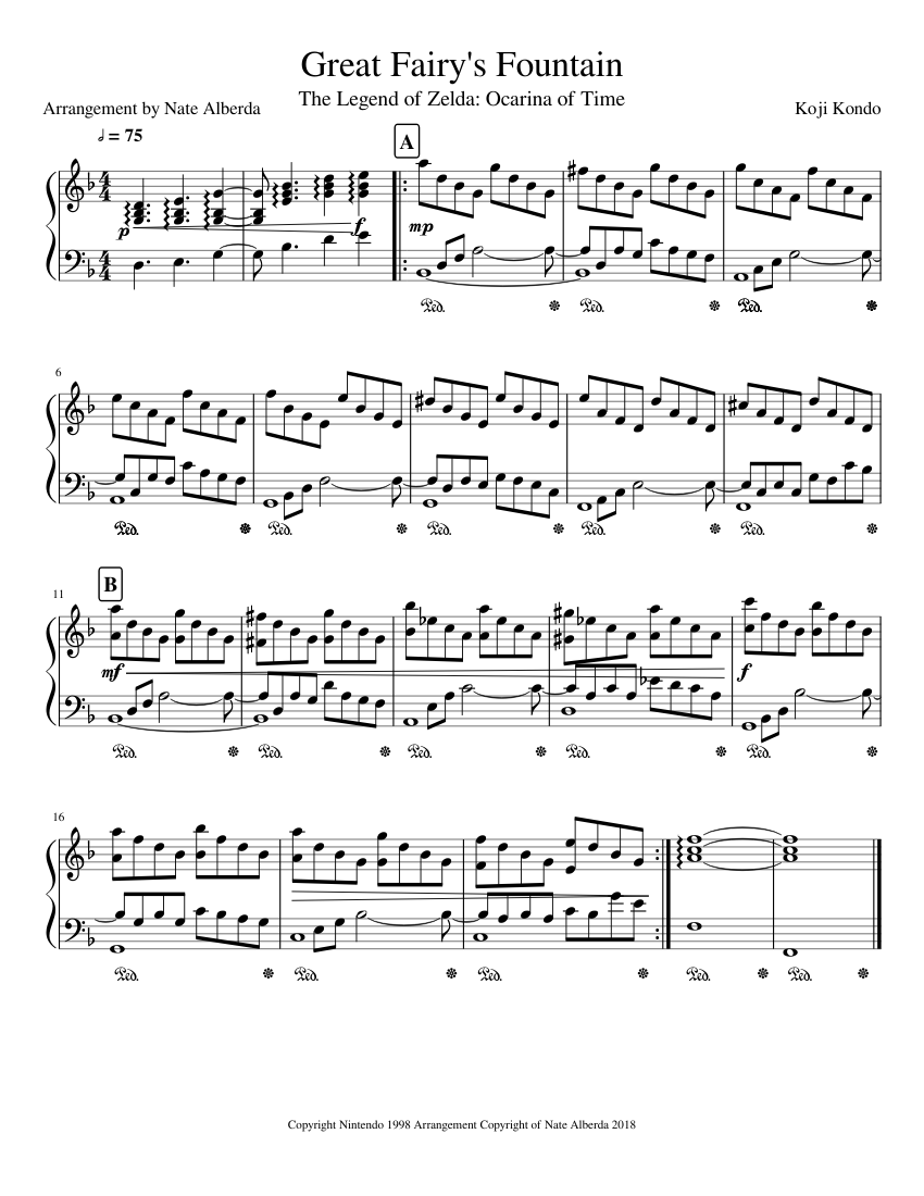 Great Fairy's Fountain Sheet music for Piano (Solo) | Musescore.com