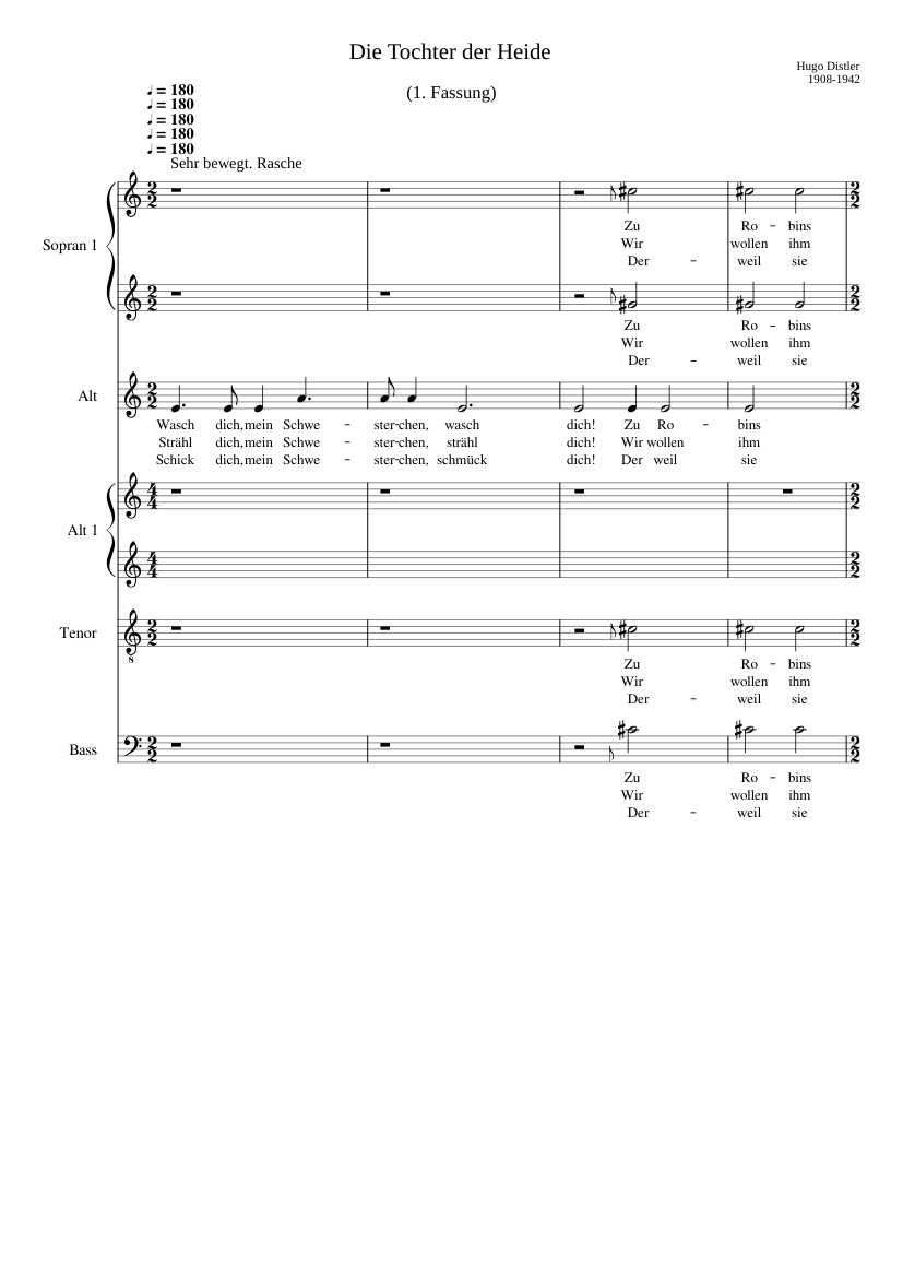 Die Tochter der Heide (1. Fassung)