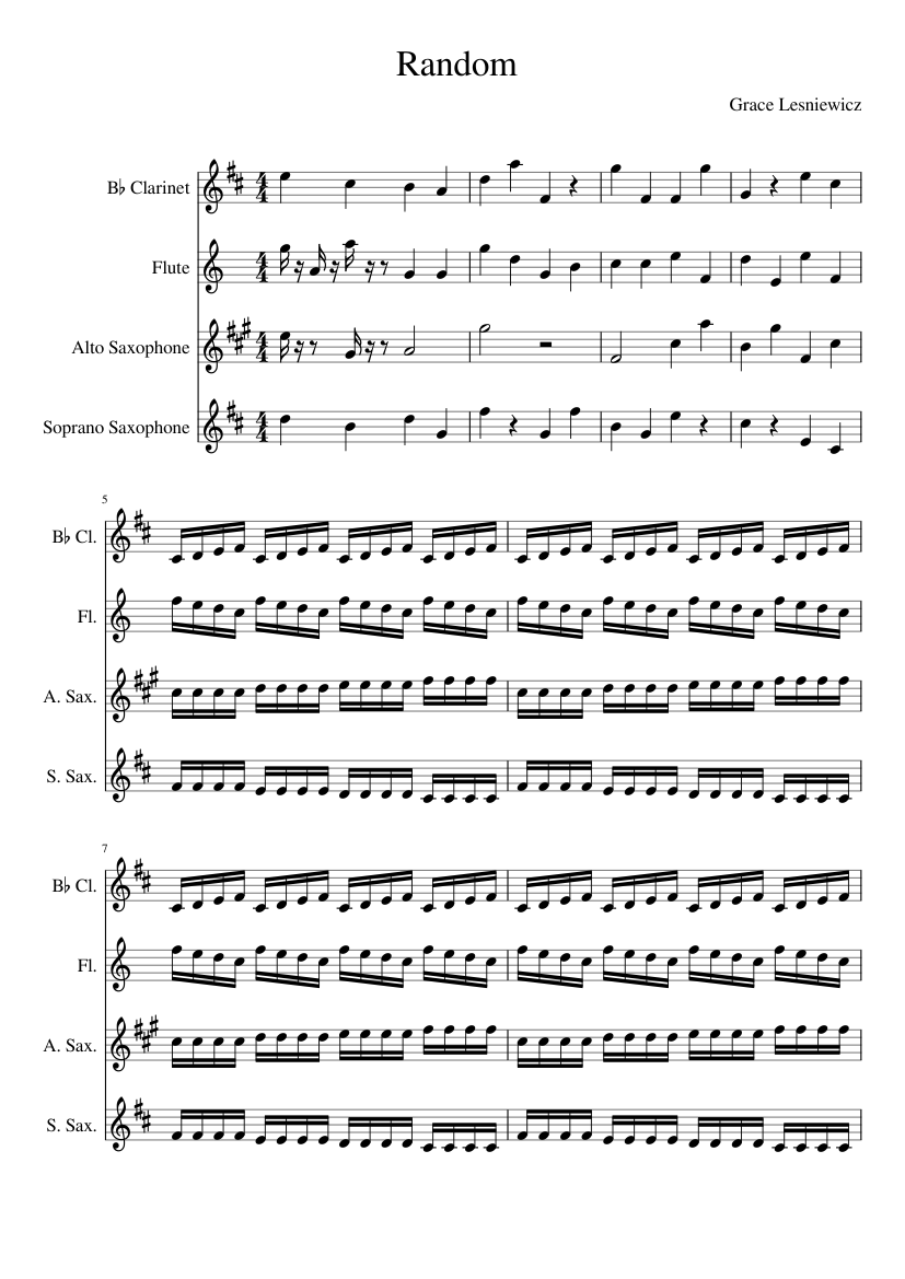 Random Sheet music for Flute, other (Woodwind Duet