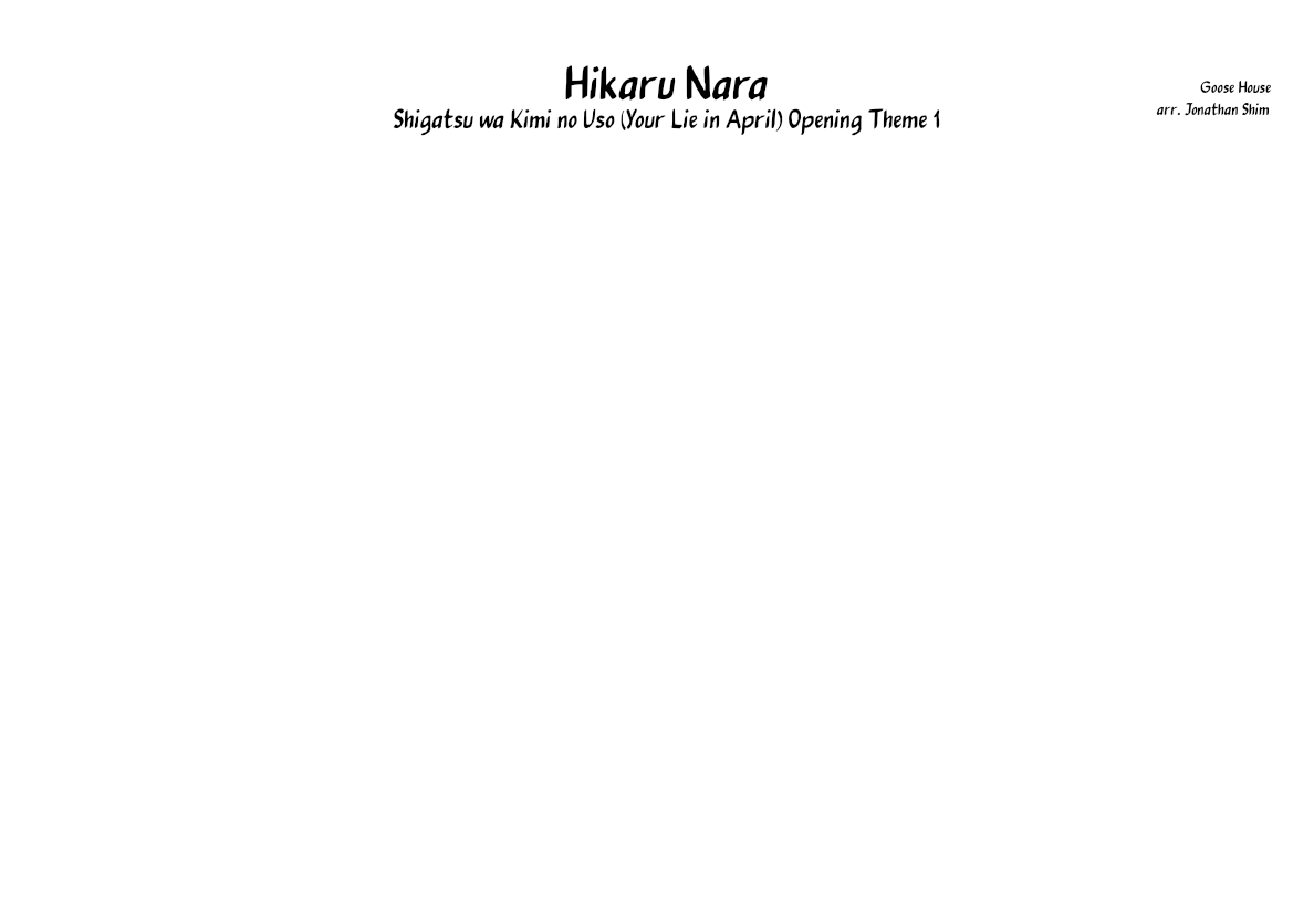 Hiraku Nara (Your Lie in April) for alto sax Sheet music for Saxophone alto  (Solo)