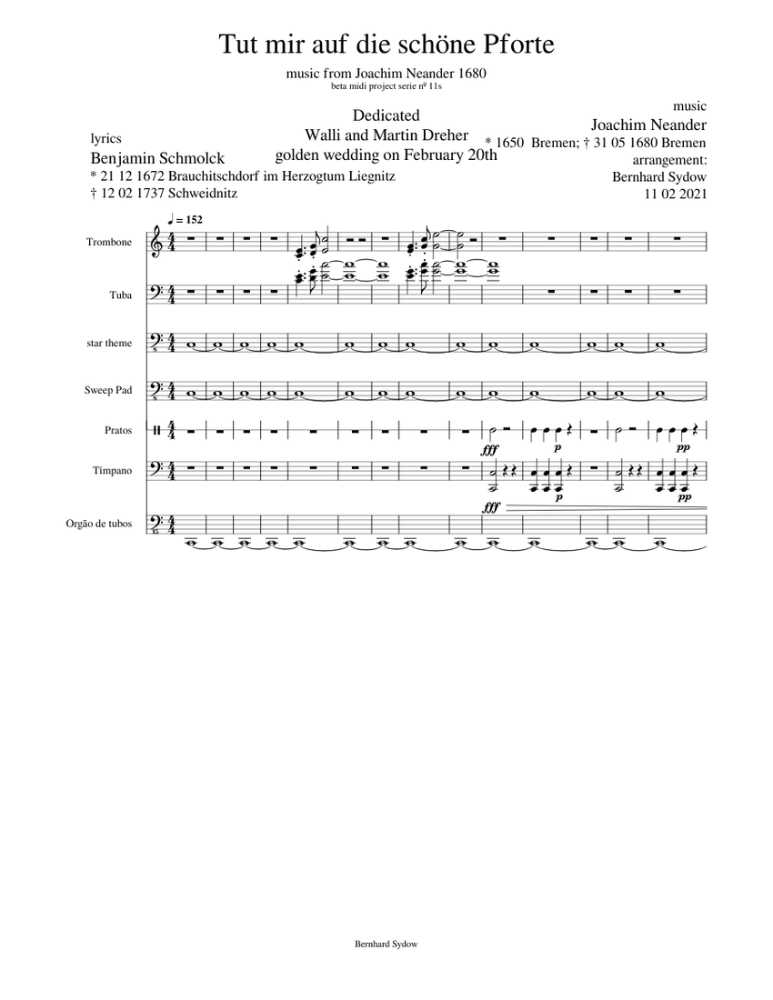 Tut Mir Auf Die Sch ne Pforte Sheet Music For Trombone Organ Tuba tut-mir-auf-die-sch-ne-pforte-sheet-music-for-trombone-organ-tuba