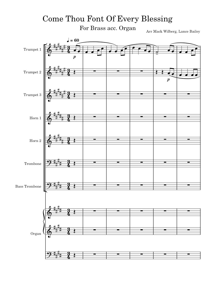 Come Thou Fount Of Every Blessing – Mack Wilberg Sheet Music for ...