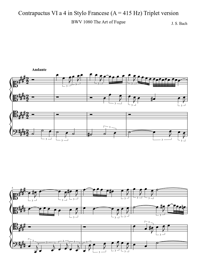 Die Kunst der Fuge BWV 1080