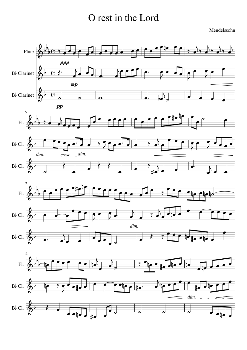 O rest in the Lord wait patiently for him (Mendelssohn)