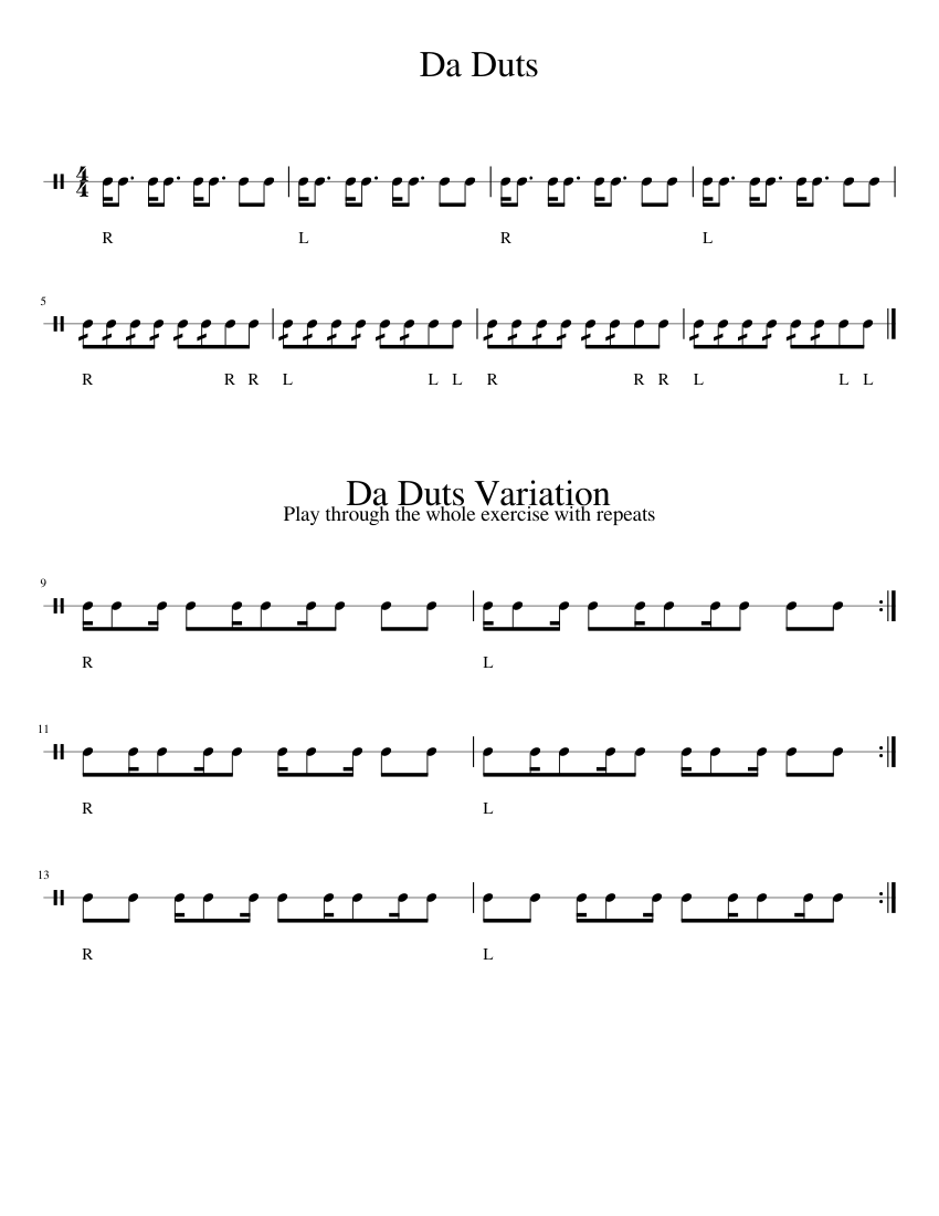 THS Warmup Sheet music for Snare Drum (Solo) | Musescore.com
