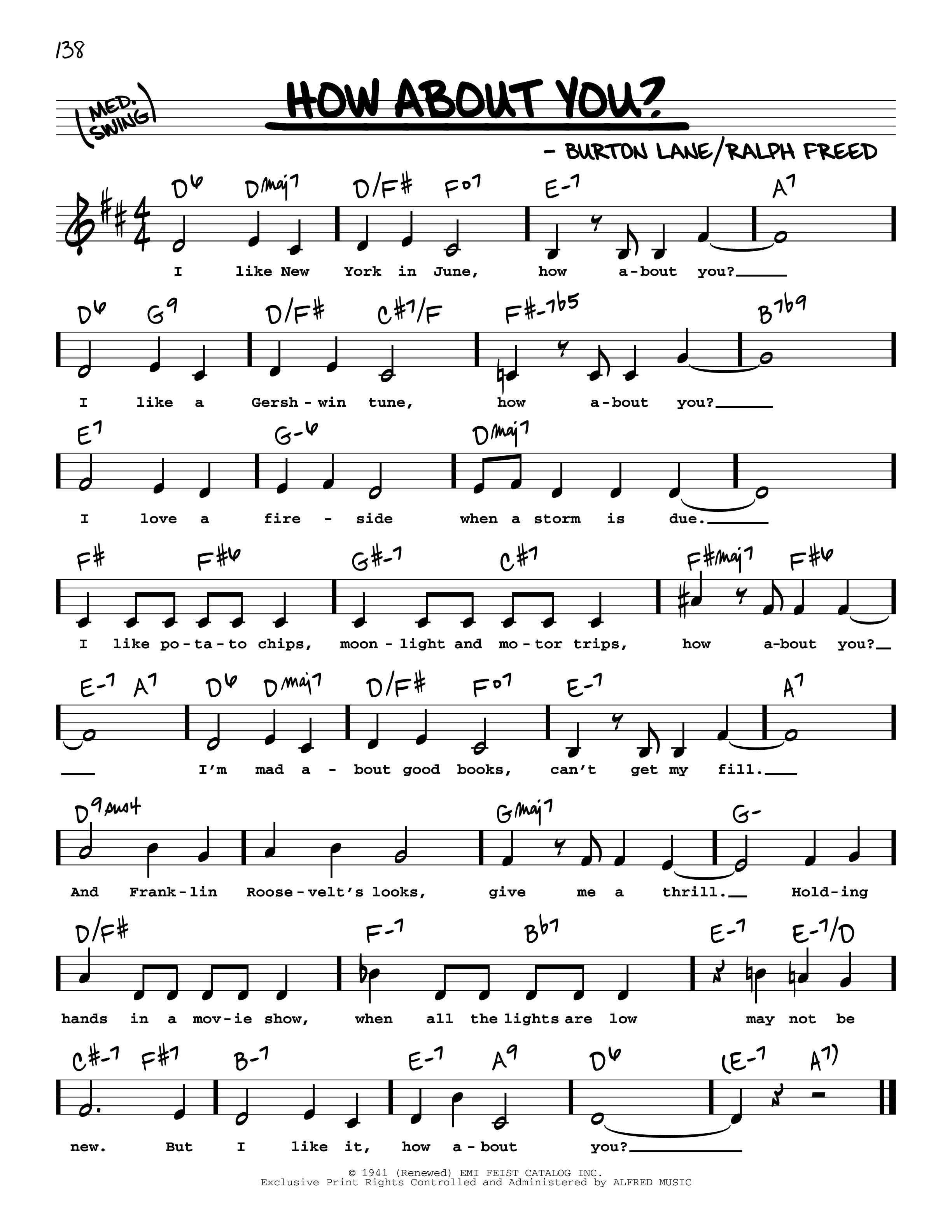 Play Official version of How about You Sheet Music by Burton Lane