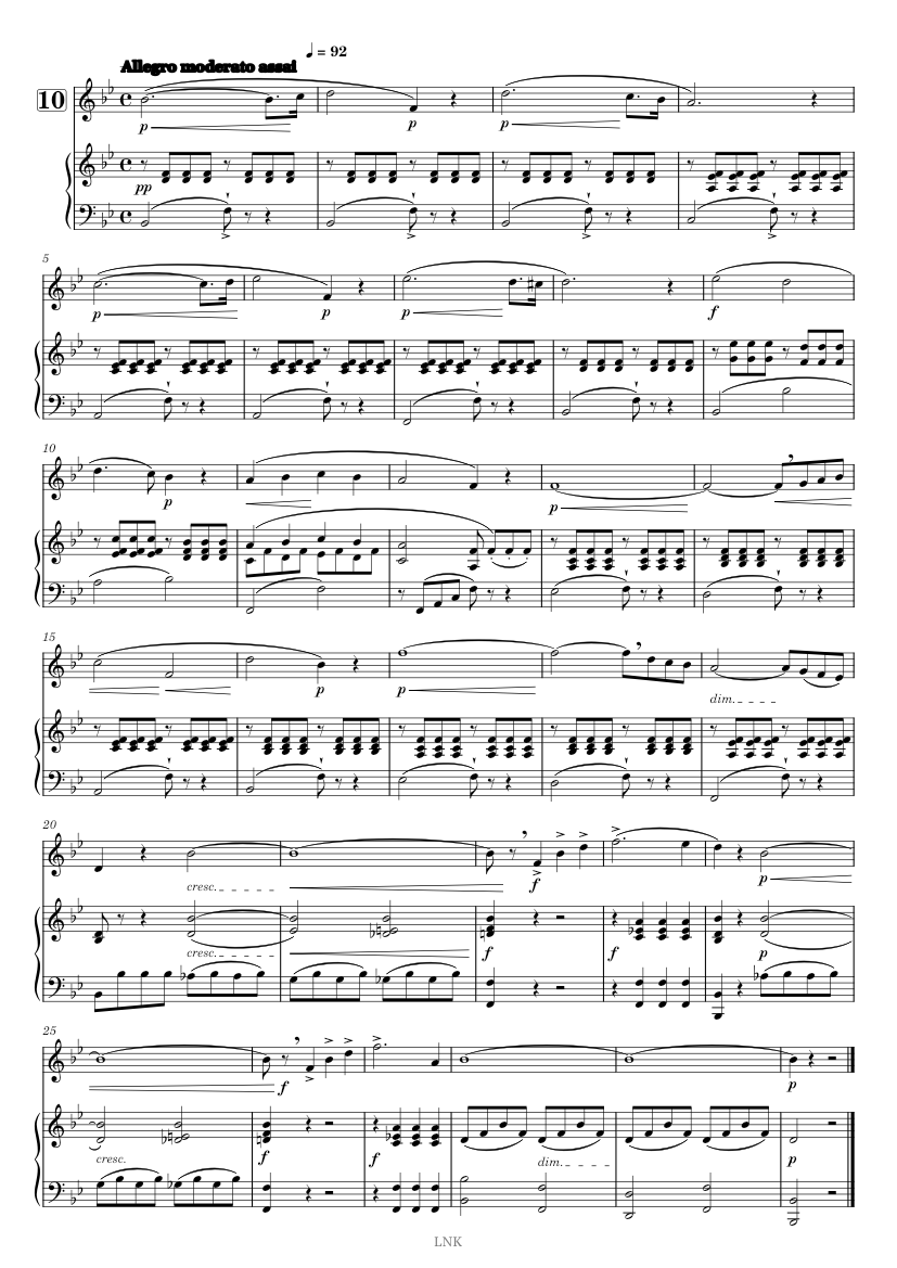 Lesson 10 for High Voice, Op. 9, Part 1 – Giuseppe Concone 楽譜